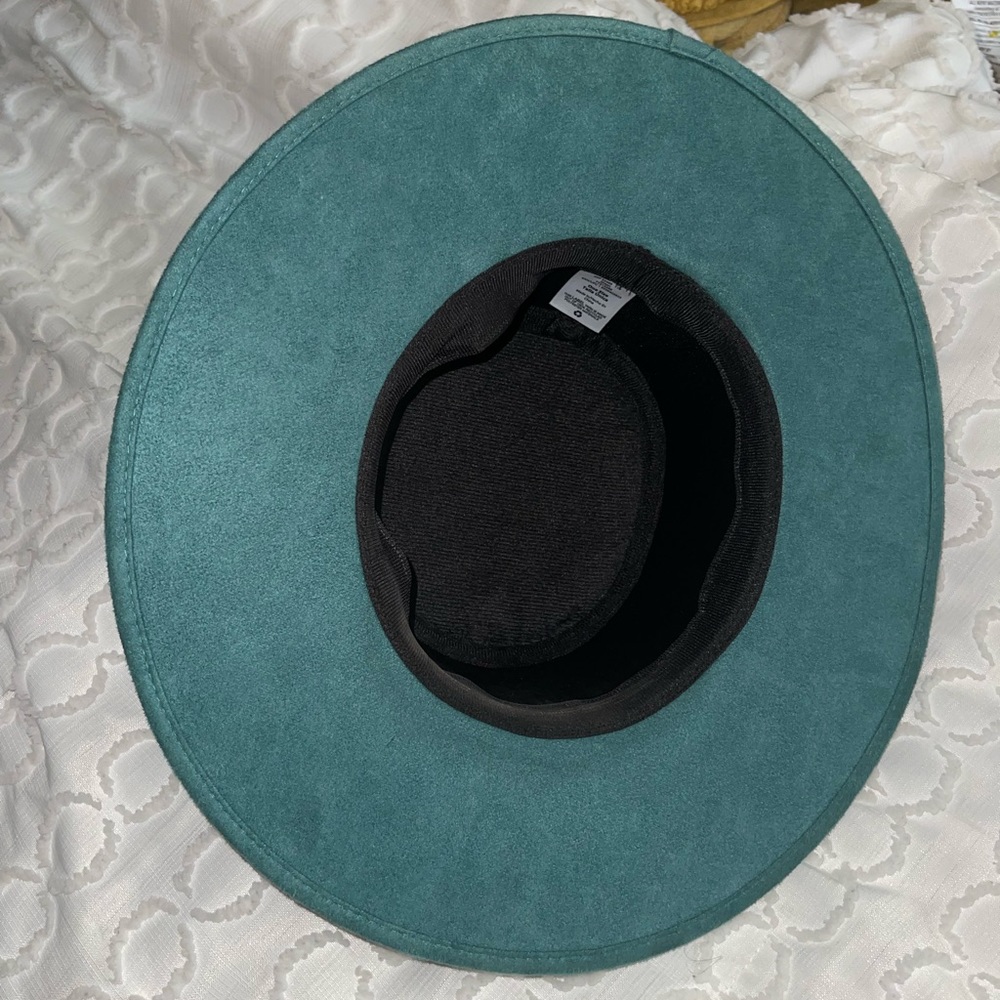 Western Teal Hat with Braided Band - Picture 3 of 8